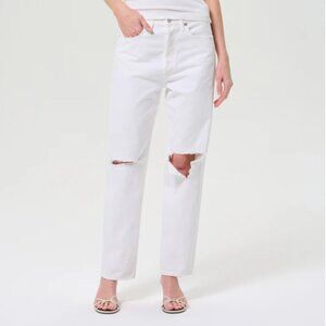 AGOLDE 90's Mid Rise Straight in Cloudburst (size 28)